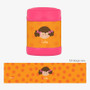 Just Like Me Girl Orange Kids Thermos Food Jar