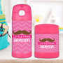 Little Miss Mustache Thermos Food Jar