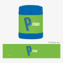 Double Initial Green Thermos Food Jar
