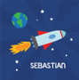 Rocket Launch Shower Curtain