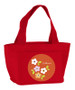 Orange Preppy Flowers Kids Lunch Tote
