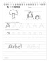 Spanish Vertical Writing Book For Girls