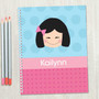 Just Like Me-Girl-Lite Blue Kids Notebook