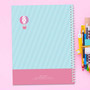 Pink Hot Air Balloon Kids Notebook