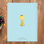 cute baby giraffe personalized notebook for kids