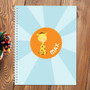 cute baby giraffe personalized notebook for kids