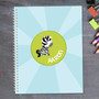 cute baby zebra personalized notebook for kids