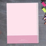 shiny pink letter personalized notebook for kids