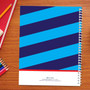 fun blue initials personalized notebook for kids