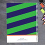 fun green initials personalized notebook for kids