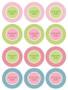 Classic Chevron Waterproof Labels for Kids (Set of 48)