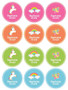 A Cute Rainbow World Waterproof Labels for Kids (Set of 48)