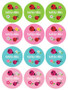 Sweet Lady Bugs Waterproof Labels for Kids (Set of 48)