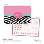 Zebra And Pink Custom Plate for Girls