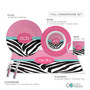 Zebra And Pink Custom Plate for Girls