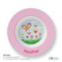 A Butterfly Field Custom Plate for Girls