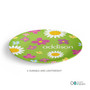 Field of Flowers Green Custom Plate for Girls