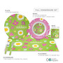 Field of Flowers Green Custom Plate for Girls