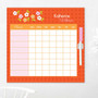 Preppy Flowers Orange Chore Chart For Teens