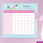 Preppy Flowers Blue Weekly Chore Chart