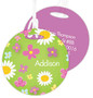 Field Of Flowers Green Kids Bag Tags