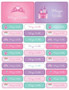 Princess Fairy Tale Labels Rectangular Pack (Set of 128)