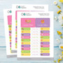 Spring Time Waterproof Kids Labels - Rectangular Pack