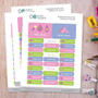 Girl Camping Labels Rectangular Pack