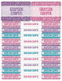 Glitter Shades Purple Labels Rectangular Pack (Set of 128)