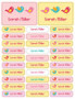 Sweet Little Birds Labels Rectangular Pack (Set of 128)