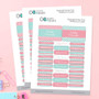 Sweet Pink Quatrefoils Labels Rectangular Pack