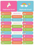 A Cute Rainbow World Labels Rectangular Pack (Set of 128)