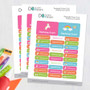 A Cute Rainbow World Labels Rectangular Pack