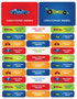 Race Cars Labels Rectangular Pack (Set of 128)
