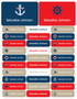 Sail Away Labels Rectangular Pack (Set of 128)