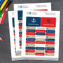 Sail Away Labels Rectangular Pack (Set of 128)