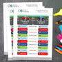A Car Race Labels Rectangular Pack (Set of 128)