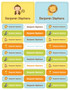 Cute Baby Animals Labels Rectangular Pack (Set of 128)