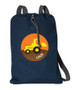 Fun Tractor Personalized Drawstring Bags
