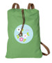 Preppy Flowers Blue personalized cinch bags