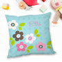 Blue Preppy Flowers Pillows
