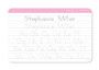 Penmanship Placemat for Girls