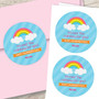 Colorful Rainbow Valentine Address Labels