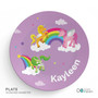 Sweet Unicorns Custom Plate for Girls