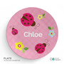 Three Lady Bugs Custom Plate for Girls