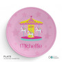 Sweet Carousel Custom Plate for Girls
