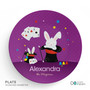 Cute Girl Magician Custom Plate for Girls