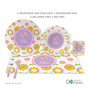 Pink Flowers Pattern Custom Plate for Girls