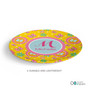 Yellow Flowers Pattern Custom Plate for Girls