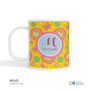Yellow Flowers Pattern Custom Plate for Girls